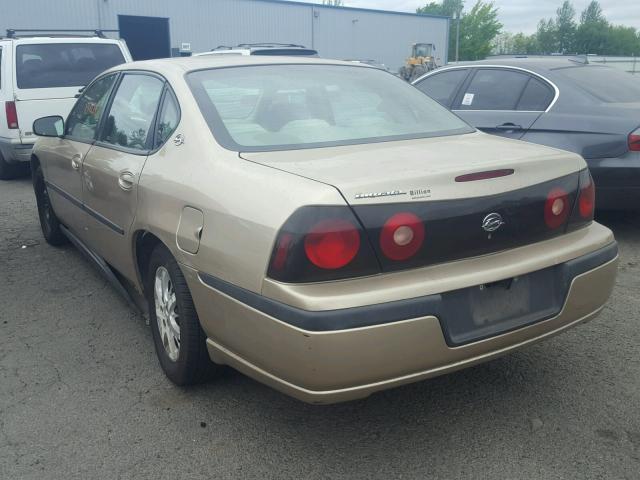 2G1WF52E249309732 - 2004 CHEVROLET IMPALA GOLD photo 3