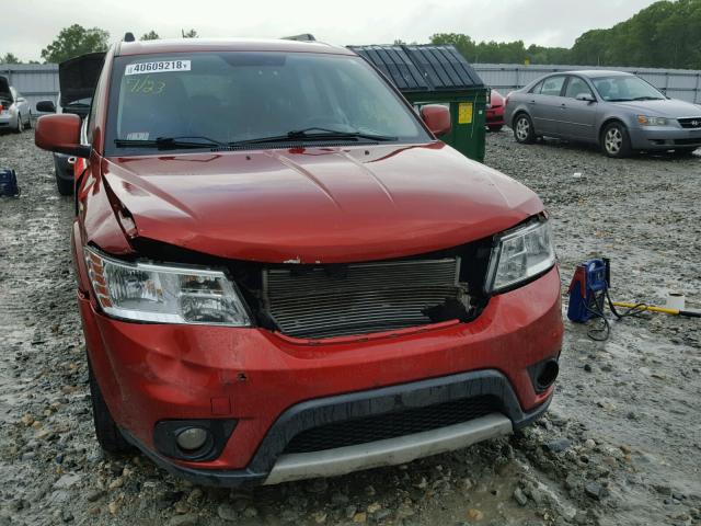 3C4PDCBB5DT555120 - 2013 DODGE JOURNEY SX ORANGE photo 9