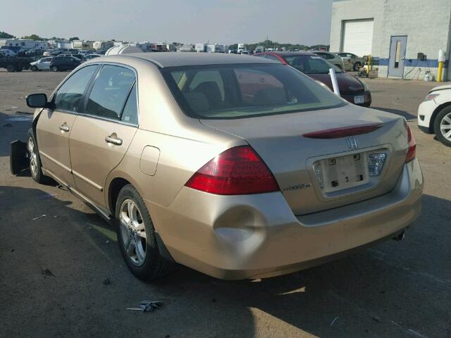 1HGCM56776A030152 - 2006 HONDA ACCORD TAN photo 3