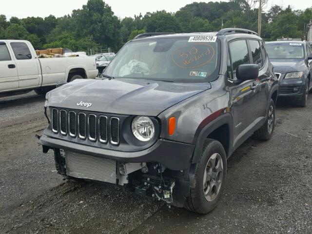 ZACCJBAB2JPG88083 - 2018 JEEP RENEGADE S ნაცრისფერი ფოტო 2