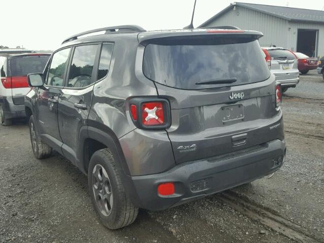 ZACCJBAB2JPG88083 - 2018 JEEP RENEGADE S ნაცრისფერი ფოტო 3