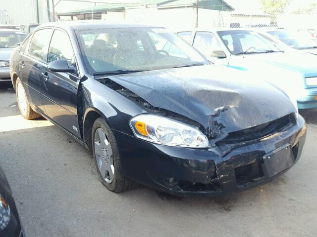 2G1WD58C581252605 - 2008 CHEVROLET IMPALA BLACK photo 1