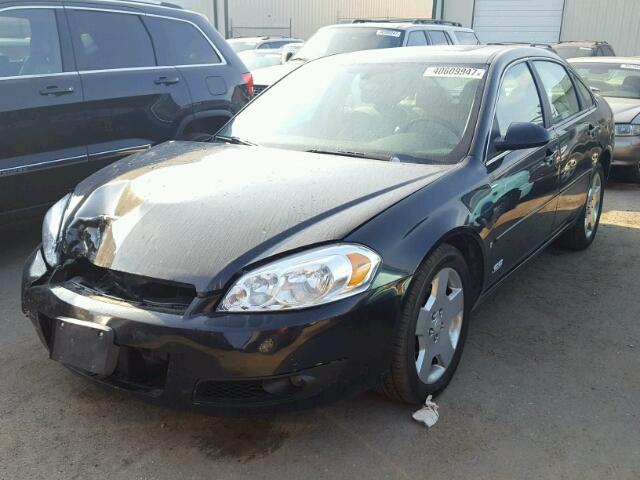 2G1WD58C581252605 - 2008 CHEVROLET IMPALA BLACK photo 2