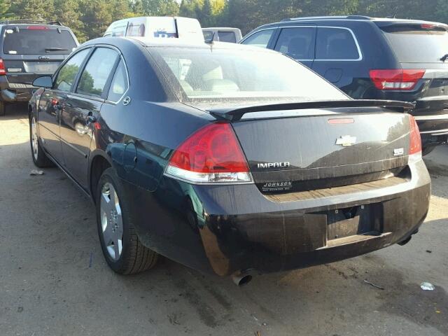 2G1WD58C581252605 - 2008 CHEVROLET IMPALA BLACK photo 3