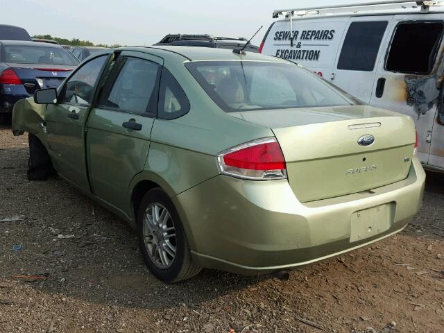 1FAHP35N68W113020 - 2008 FORD FOCUS SE GREEN photo 3