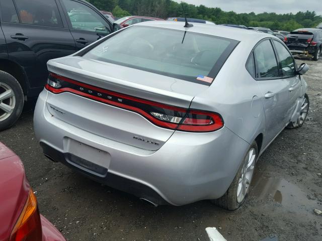 1C3CDFBAXDD286484 - 2013 DODGE DART SXT SILVER photo 4