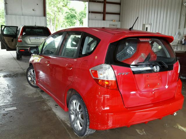 JHMGE88479S033793 - 2009 HONDA FIT SPORT RED photo 3