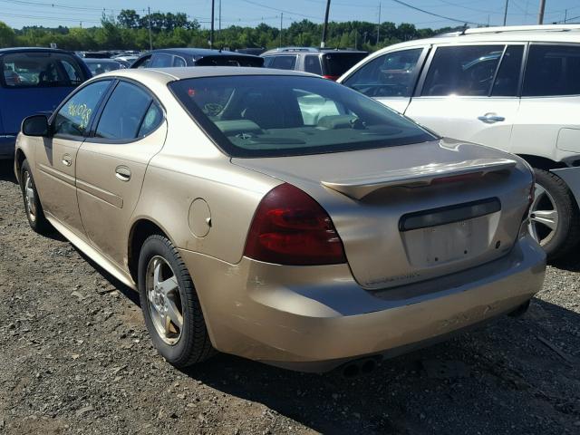 2G2WR524841196734 - 2004 PONTIAC GRAND PRIX BEIGE photo 3