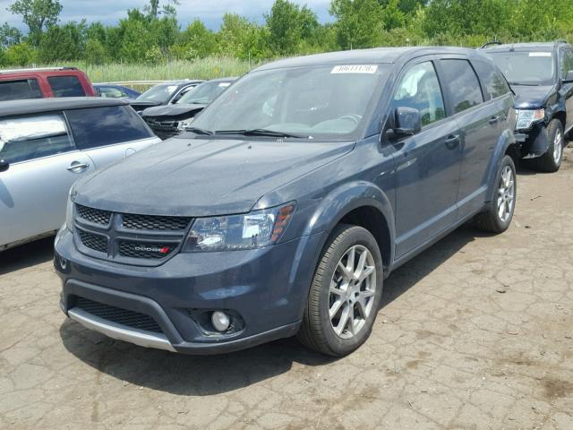 3C4PDDEG7HT569426 - 2017 DODGE JOURNEY GT BLUE photo 2