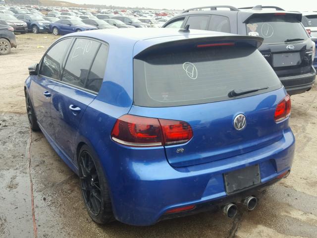 WVWPF7AJ2DW004602 - 2013 VOLKSWAGEN GOLF R BLUE photo 3