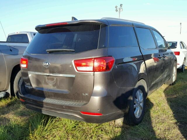 KNDMB5C14G6100980 - 2016 KIA SEDONA LX GRAY photo 4