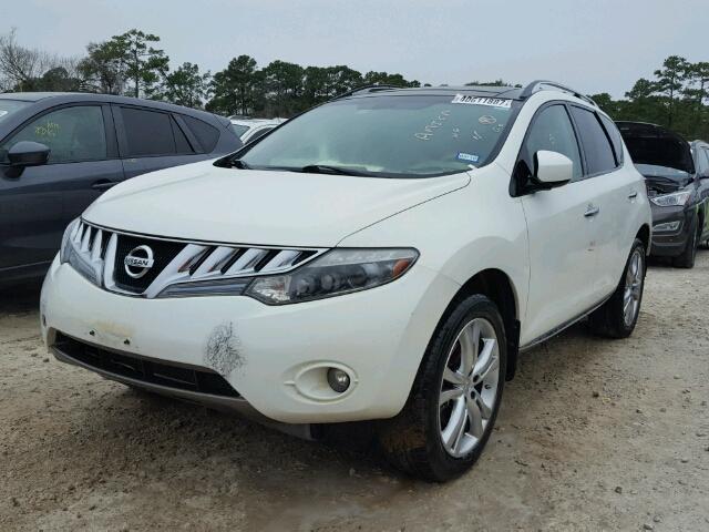 JN8AZ1MU9AW003429 - 2010 NISSAN MURANO S WHITE photo 2