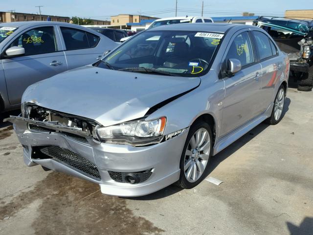 JA32U8FW7BU006136 - 2011 MITSUBISHI LANCER GTS SILVER photo 2