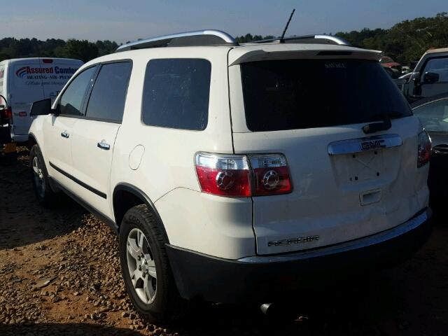 1GKLRKEDXAJ102707 - 2010 GMC ACADIA SL WHITE photo 3