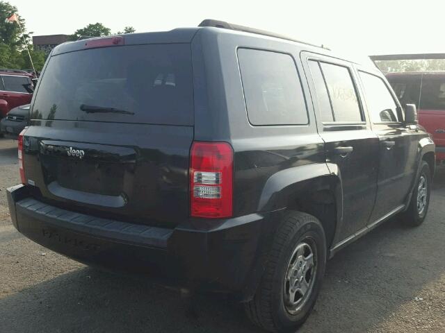 1J8FT28W48D707752 - 2008 JEEP PATRIOT SP BLACK photo 4