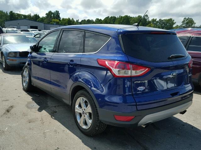 1FMCU0GX6EUD63001 - 2014 FORD ESCAPE SE BLUE photo 3