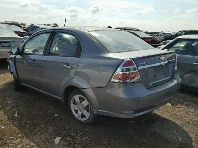 KL1TD56E69B625433 - 2009 CHEVROLET AVEO LS GRAY photo 3