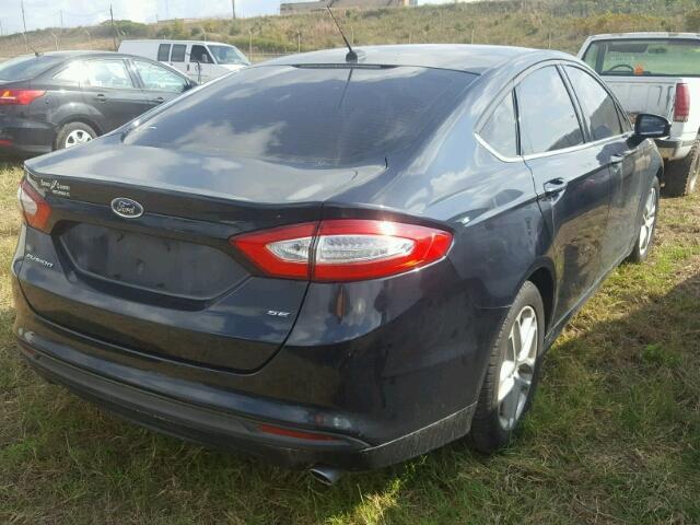 3FA6P0H75ER391151 - 2014 FORD FUSION BLUE photo 4