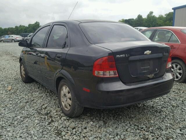 KL1TJ52614B238658 - 2004 CHEVROLET AVEO LS BLACK photo 3