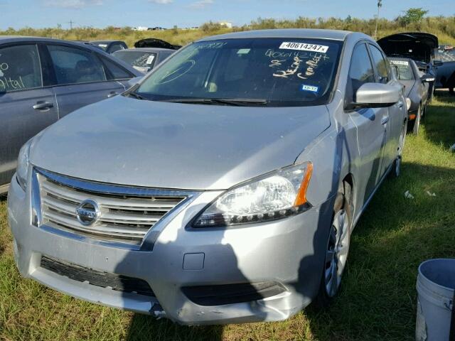 3N1AB7AP3FY279576 - 2015 NISSAN SENTRA S SILVER photo 2