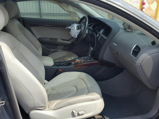 WAUDK78TX9A003737 - 2009 AUDI A5 QUATTRO BLUE photo 5