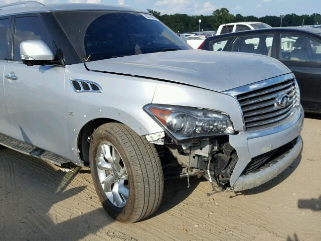 JN8AZ2NE2E9065871 - 2014 INFINITI QX80 SILVER photo 9