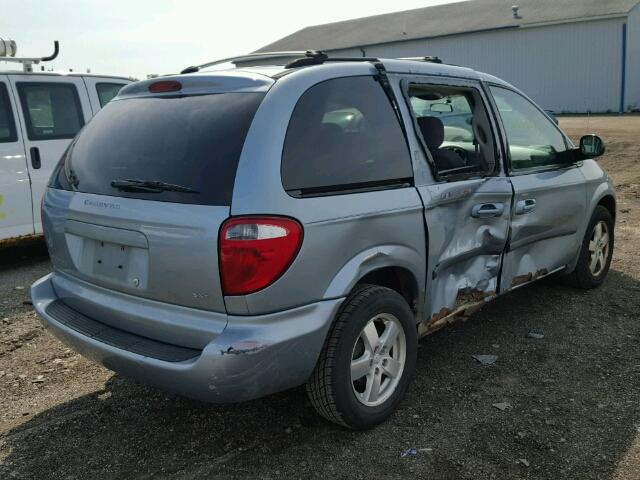 1D4GP45R36B743793 - 2006 DODGE CARAVAN SX BLUE photo 4