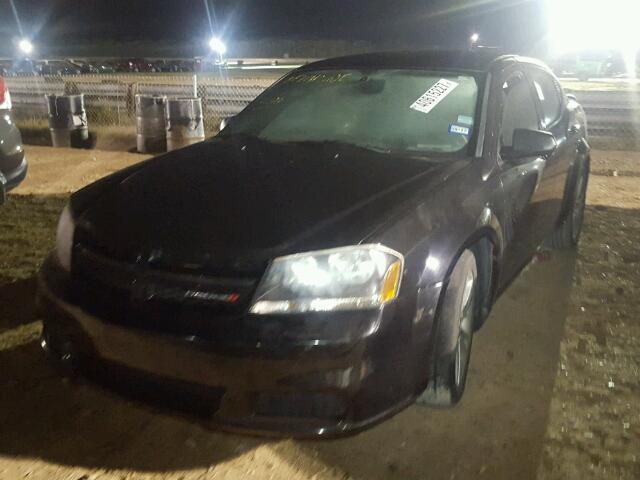 1C3CDZAB2EN234449 - 2014 DODGE AVENGER BLACK photo 2