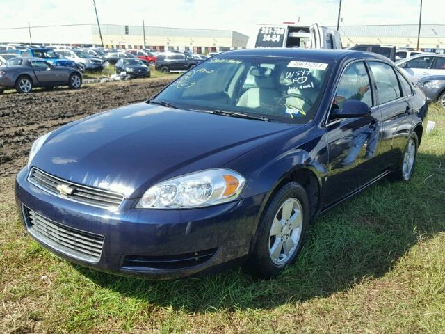 2G1WT58KX89245435 - 2008 CHEVROLET IMPALA BLUE photo 2