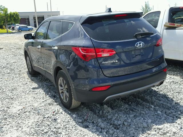 5XYZT3LB1GG357902 - 2016 HYUNDAI SANTA FE S BLUE photo 3