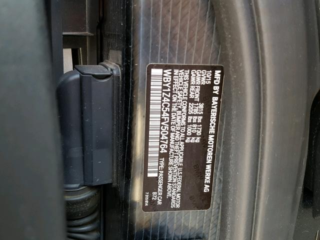 WBY1Z4C54FV504764 - 2015 BMW I3 REX TWO TONE photo 10