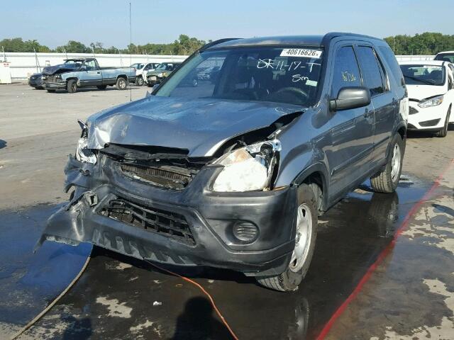 JHLRD68575C019426 - 2005 HONDA CR-V LX GRAY photo 2