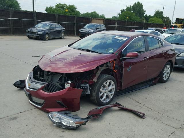 1G1RB6S56HU184693 - 2017 CHEVROLET VOLT PREMI RED photo 2