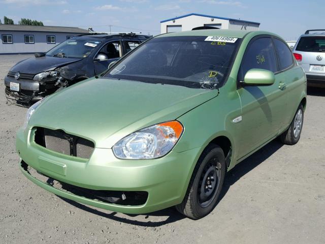 KMHCM3ACXAU162848 - 2010 HYUNDAI ACCENT BLU GREEN photo 2