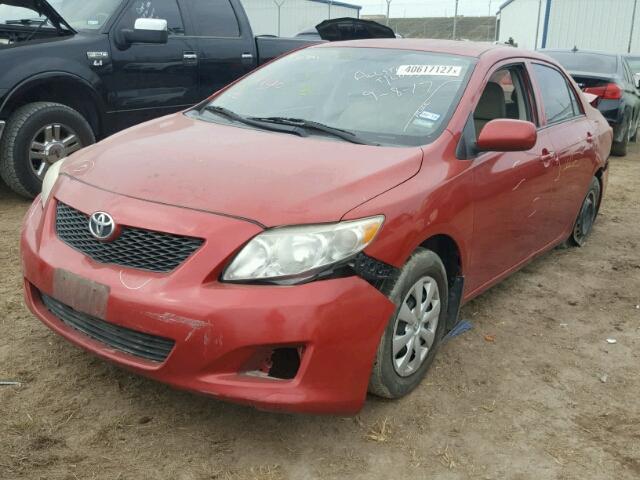 1NXBU4EE9AZ318214 - 2010 TOYOTA COROLLA RED photo 2