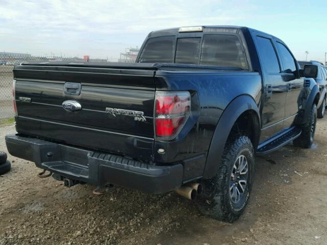 1FTFW1R6XBFA40320 - 2011 FORD F150 SVT R BLACK photo 4