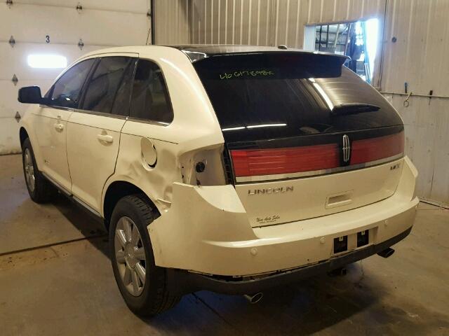 2LMDU68C67BJ34852 - 2007 LINCOLN MKX WHITE photo 3