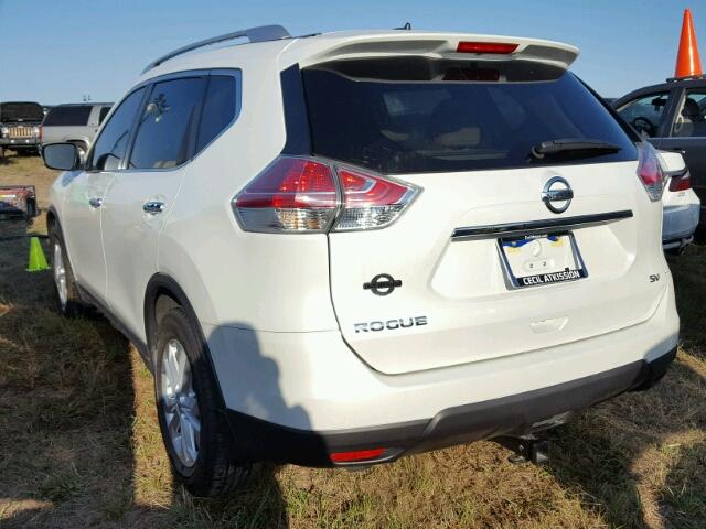 KNMAT2MT4FP551639 - 2015 NISSAN ROGUE S WHITE photo 3