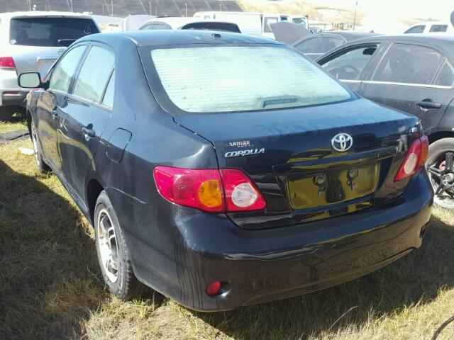 1NXBU4EE5AZ324415 - 2010 TOYOTA COROLLA BA BLACK photo 3