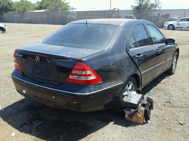 WDBRF61J52F277774 - 2002 MERCEDES-BENZ C 240 BLACK photo 4