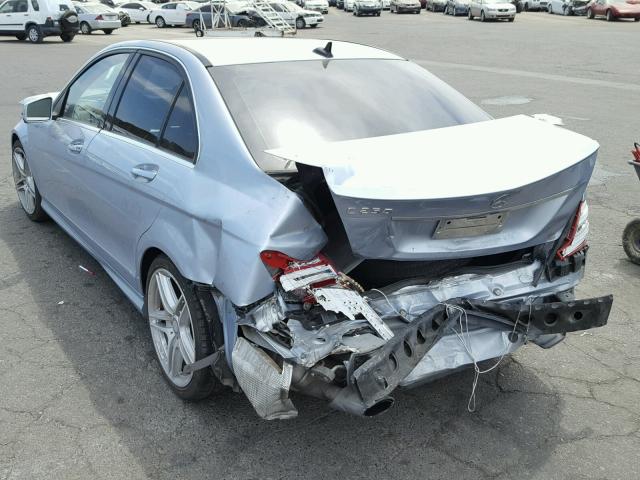 WDDGF4HB6DA746226 - 2013 MERCEDES-BENZ C 250 BLUE photo 3