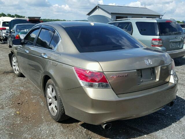 1HGCP36889A011876 - 2009 HONDA ACCORD EXL GOLD photo 3