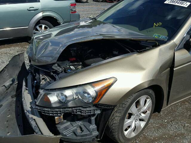 1HGCP36889A011876 - 2009 HONDA ACCORD EXL GOLD photo 9