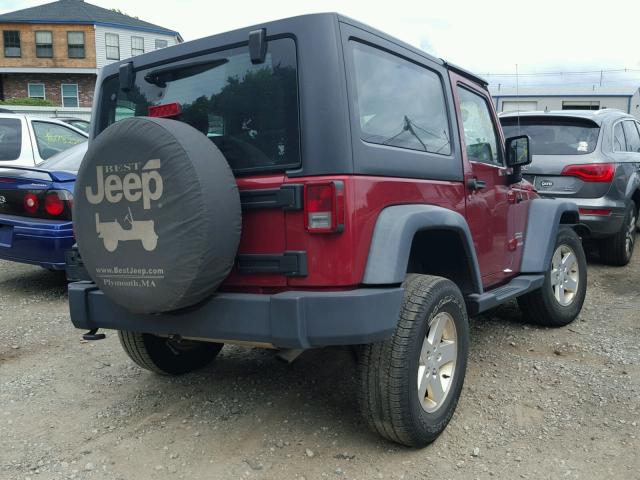 1C4AJWAG0CL151276 - 2012 JEEP WRANGLER S BURGUNDY photo 4