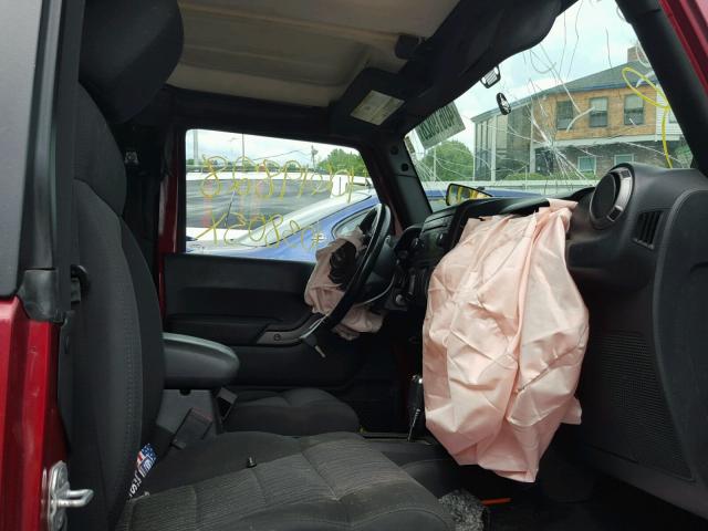 1C4AJWAG0CL151276 - 2012 JEEP WRANGLER S BURGUNDY photo 5