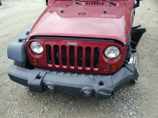 1C4AJWAG0CL151276 - 2012 JEEP WRANGLER S BURGUNDY photo 7