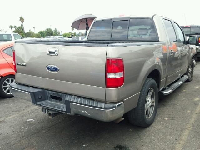 1FTPW12505FA41504 - 2005 FORD F150 SUPER GRAY photo 4