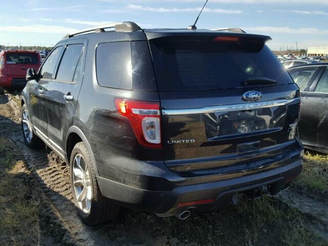 1FM5K7F88EGA48961 - 2014 FORD EXPLORER BLACK photo 3