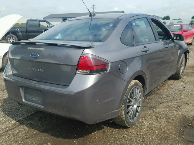 1FAHP3GN9BW113503 - 2011 FORD FOCUS SES GRAY photo 4