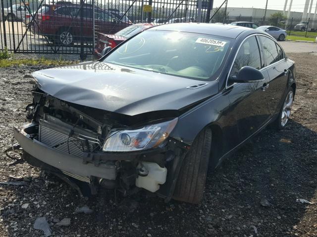 2G4GV5GV7C9199570 - 2012 BUICK REGAL GS BLACK photo 2